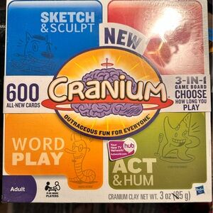 Cranium 3 In 1 Board Game Adult 4+ Players 2009 NEW SEALED BOX 600 New Cards